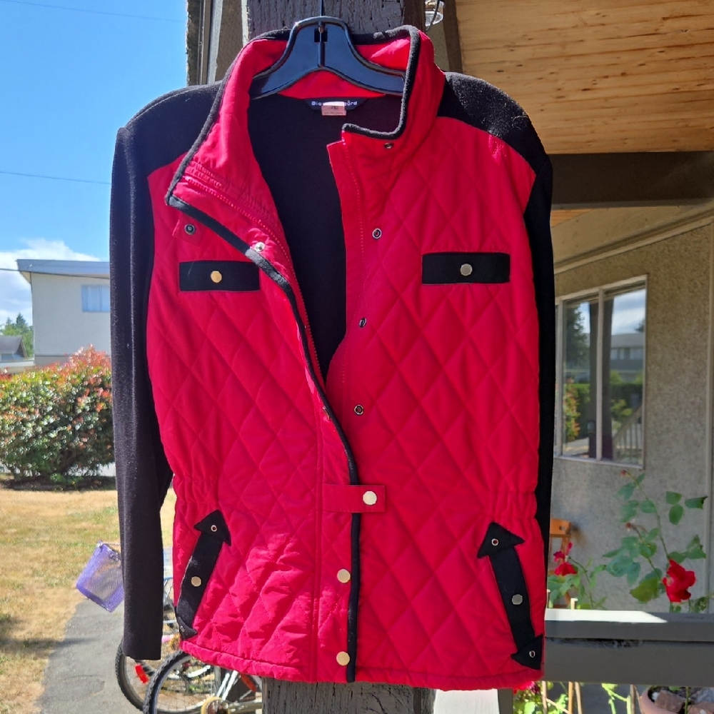 Women's Red Quilted Jacket